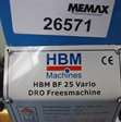 Boor - freesmachine freesmachine HBM BF25 met 3-assig LCD uitleessysteem en onderkast NIEUW 22