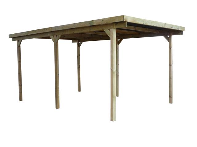 carport van hout 300 x 500 x h300 