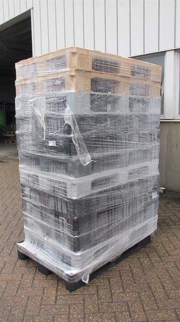 Kunststof pallets hygiene pallets 12 stuks / 120x80x16cm gesloten dek