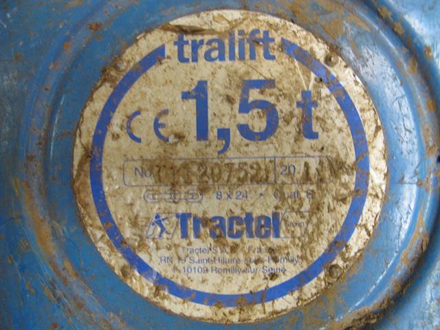 rateltakel staal 1.5T laadvermogen katroltakel 5.8m hefhoogte