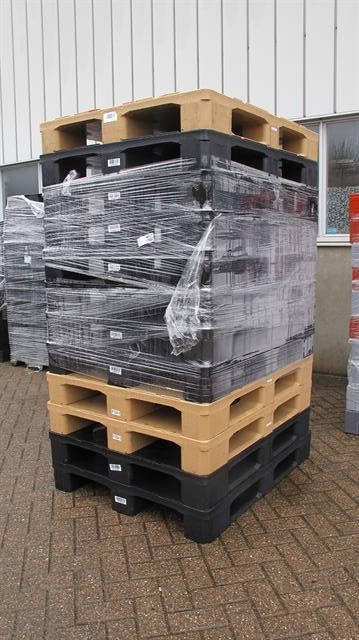 Kunststof pallets kunststof pallets 12 stuks / 120x100x16cm gesloten dek