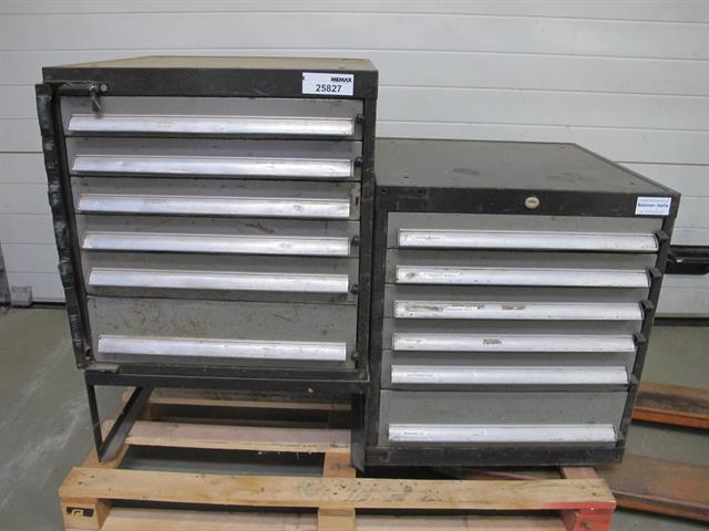 Werkplaats toebehoren ladekast van metaal / 2 stuks