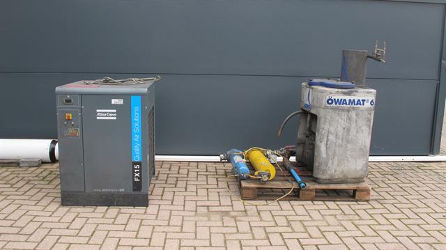 Compressor luchtdroger Atlas Copco en olie/water afscheider Beko