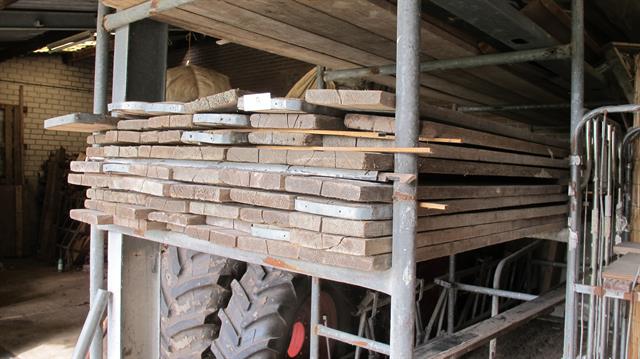 Diversen steigerplanken 100 stuks L 5mtr