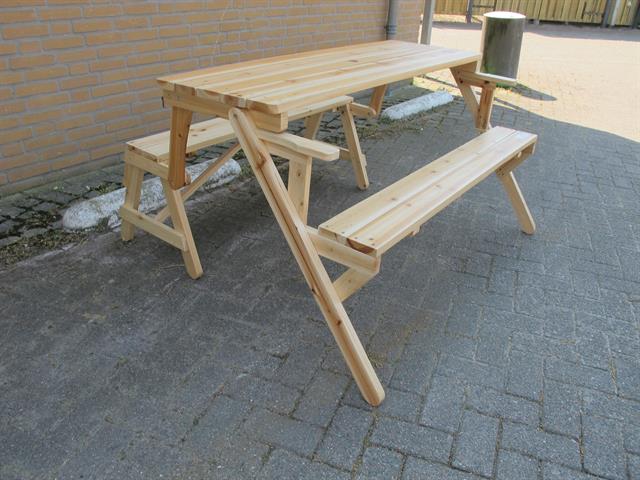 tuinbankje uitklapbaar tot pick-nick tafel - , Online veiling van