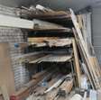 complete houtvoorraad o.a. 2 kuub kozijnhout