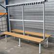 kantine/kantoor dubbele bank met kapstok 2