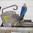 Werkplaats toebehoren haspel voor omsnoeringsband incl. pneumatische span- sluittang  4