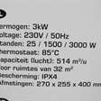 Heater / kachel heater elektrisch / Reheat B3000 / NIEUW 4