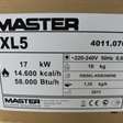 Heater / kachel heater Master XL5 NIEUW 3