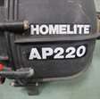 Pomp Homelite AP220 benzine waterpomp, met ca. 4 meter slang + vlotter met RVS filter 5