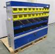 Diversen kast tbv bedrijfswagen incl. 20 kunststof bakjes 3
