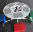 kantine/kantoor lego/duplo speeltafel met 5 stoeltjes 3
