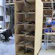 Magazijnstelling opslag kast van hout op een pallet 1