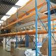 Magazijnstelling pallet stelling / 6 staanders en 20 liggers met legborden 1