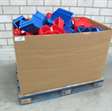 Magazijn Partij plastic stapelbakken met open voorzijde, diverse afmetingen, afmeting doos ca. 1200x750x800 mm 1