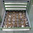 knip / pons / knabbel machine Rhodes ponsnibbelmachine met 10-voudige carrousel, aan/afvoertafels met gereedschapladen en veel (pons)gereedschap 6