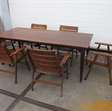 Horeca meubilair terras tafel met 6 stoelen van hout 2
