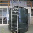 Lucht- opslagtank Titan Eko Dubbelwandige kunsstof opslagtank, 5 m3 inhoud, rond model, afsluitbaar mangat deksel, trapladder gemonteerd 1