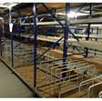 Magazijnstelling verdiepingsvloer entresolvloer met verdieping en trap van metaal ±14x26mtr 8