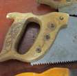 Gereedschap vintage handzaag / 3 stuks 4