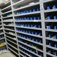Magazijn voorraad kast van metaal / met o.a. VSH knelfittingen water en gas 1