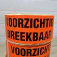 kantine/kantoor voorzichtig breekbaar stickers / 4 rollen 1