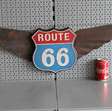 wandbord van metaal Route 66 Rusty Wings / 3 stuks
