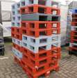 Kunststof pallets zware kunststof pallets  80x60x16cm 18 stuks / gesloten dek 1