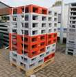 Kunststof pallets zware kunststof pallets  80x60x16cm 19 stuks / gesloten dek  2